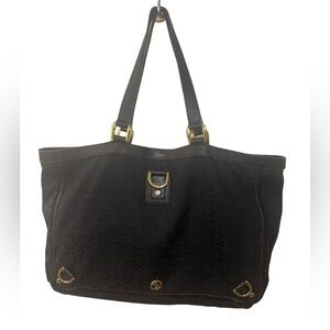 Gucci GG Canvas Large Abbey Tote - Black - ALL ITEMS SHIP FREE